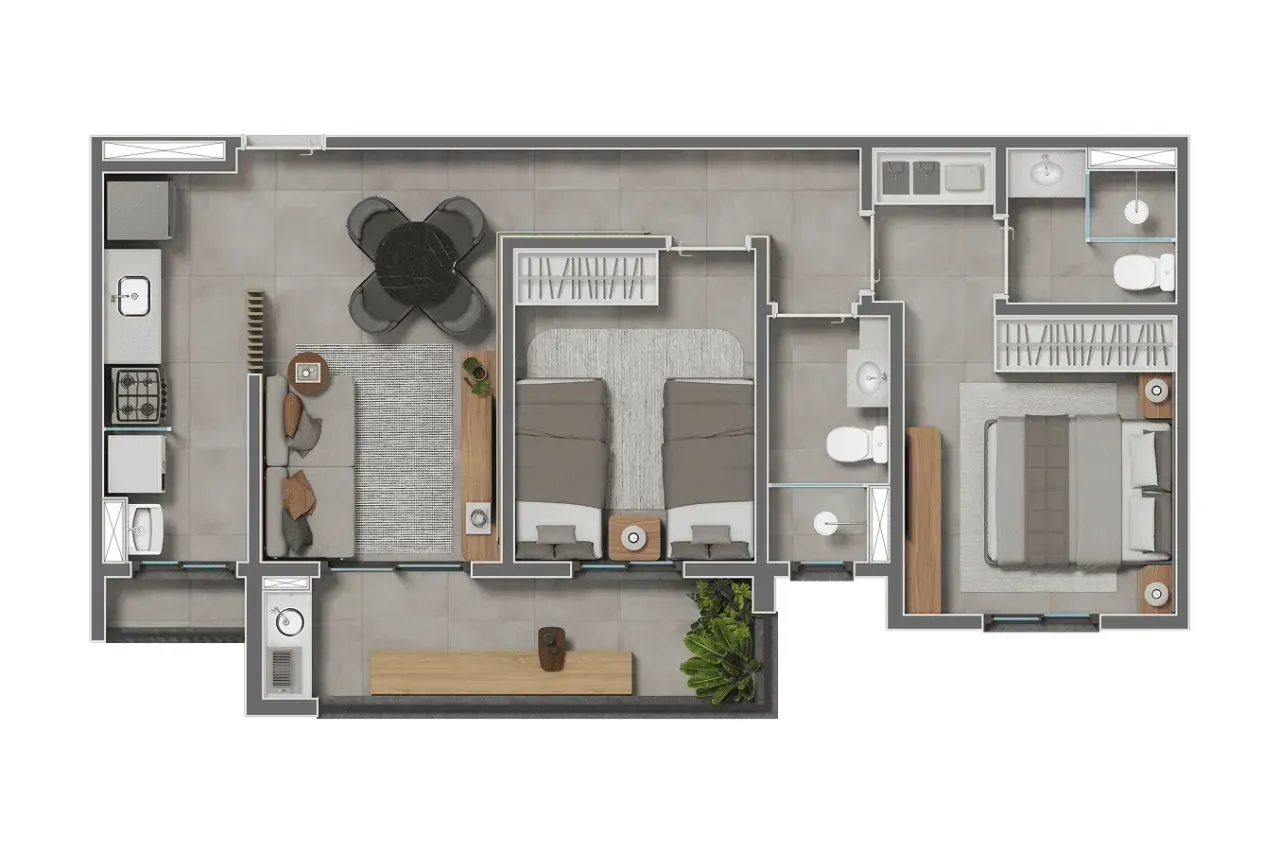PLANTA 62m²