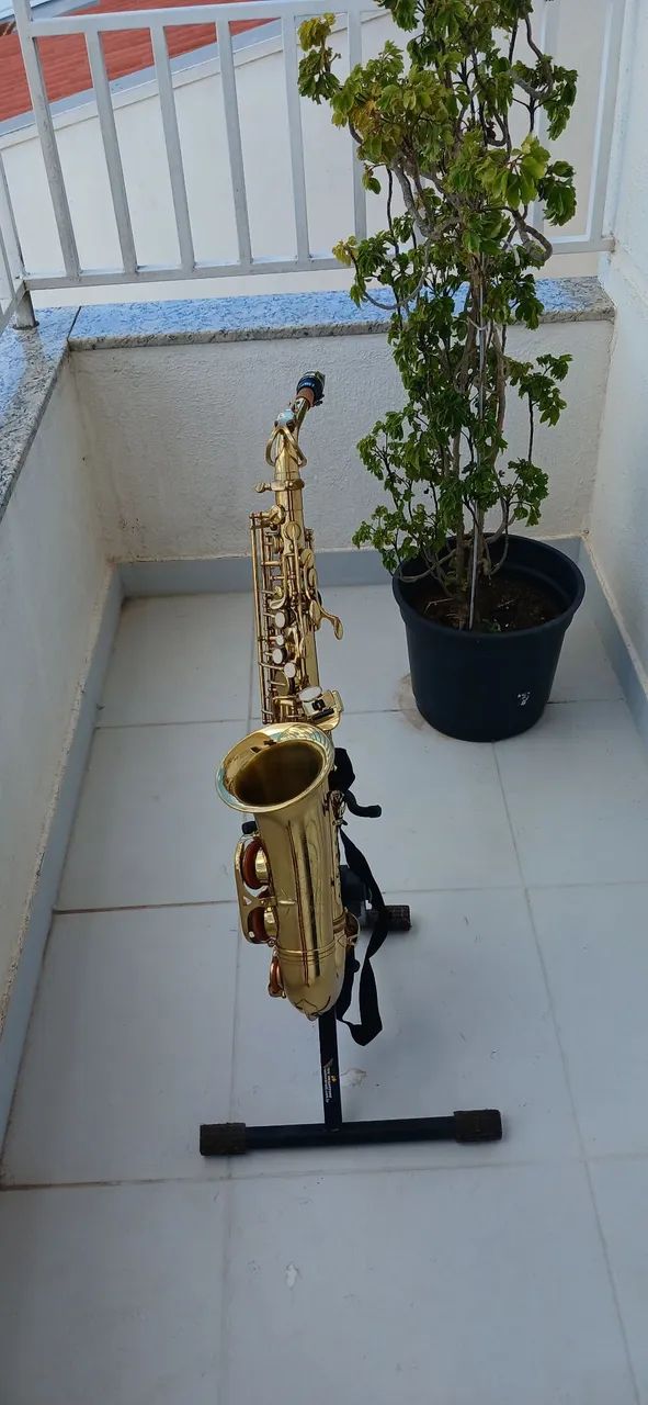 Saxofone Alto, semi novo mesmo, confira!