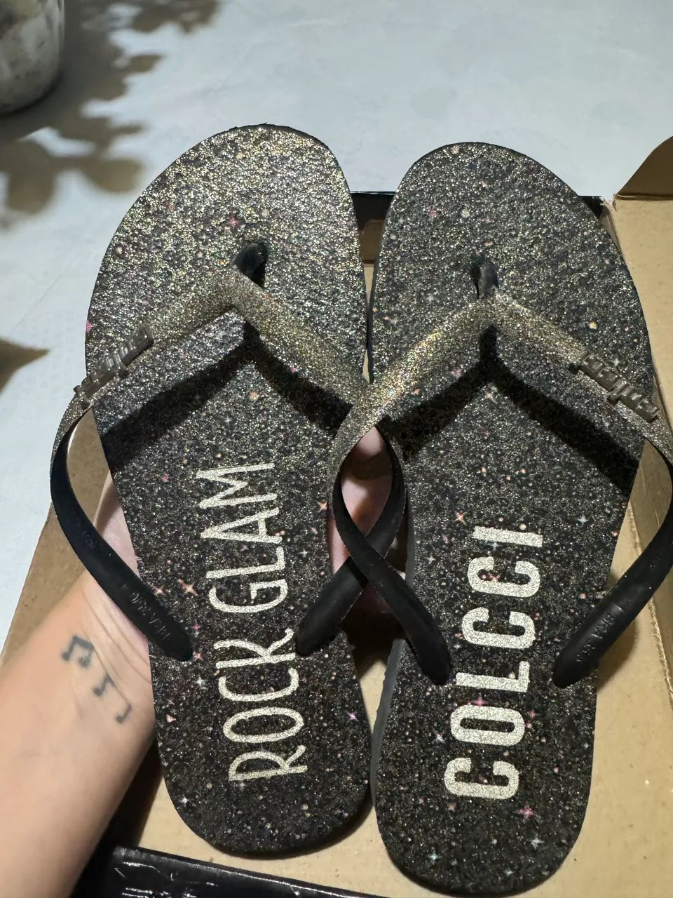 Chinelo Colcci Rock Glam Glitter