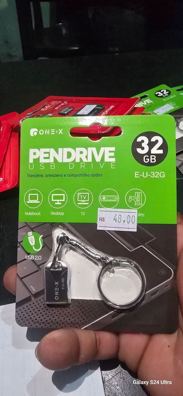 Cartão de Memória MasterDrive 64g e Pen-drive 32giga Leia  - Foto 2