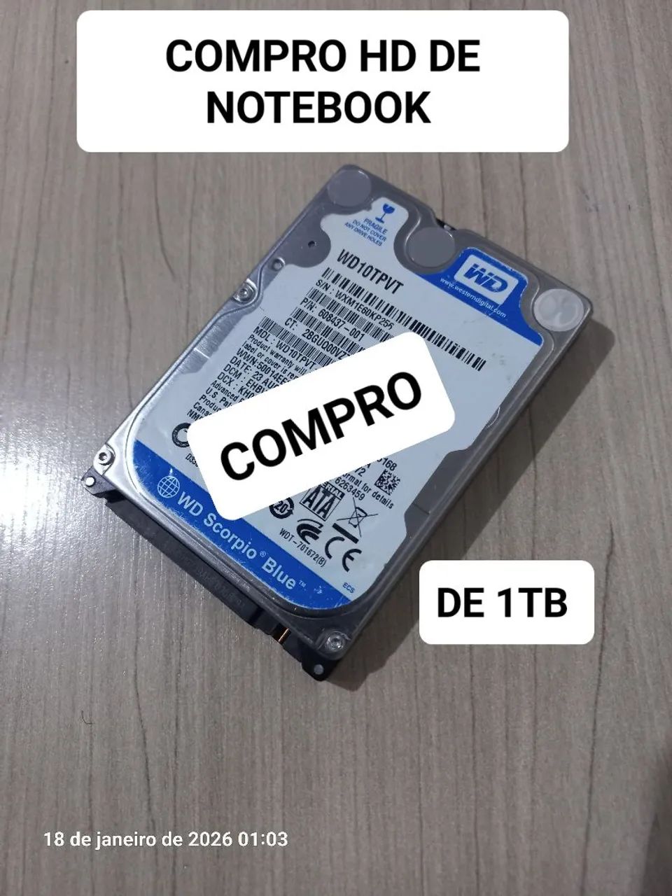 HD de notebook ou desktop  - Foto 2