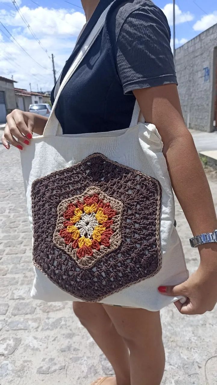 Bolsa original Ecobag Crochê 