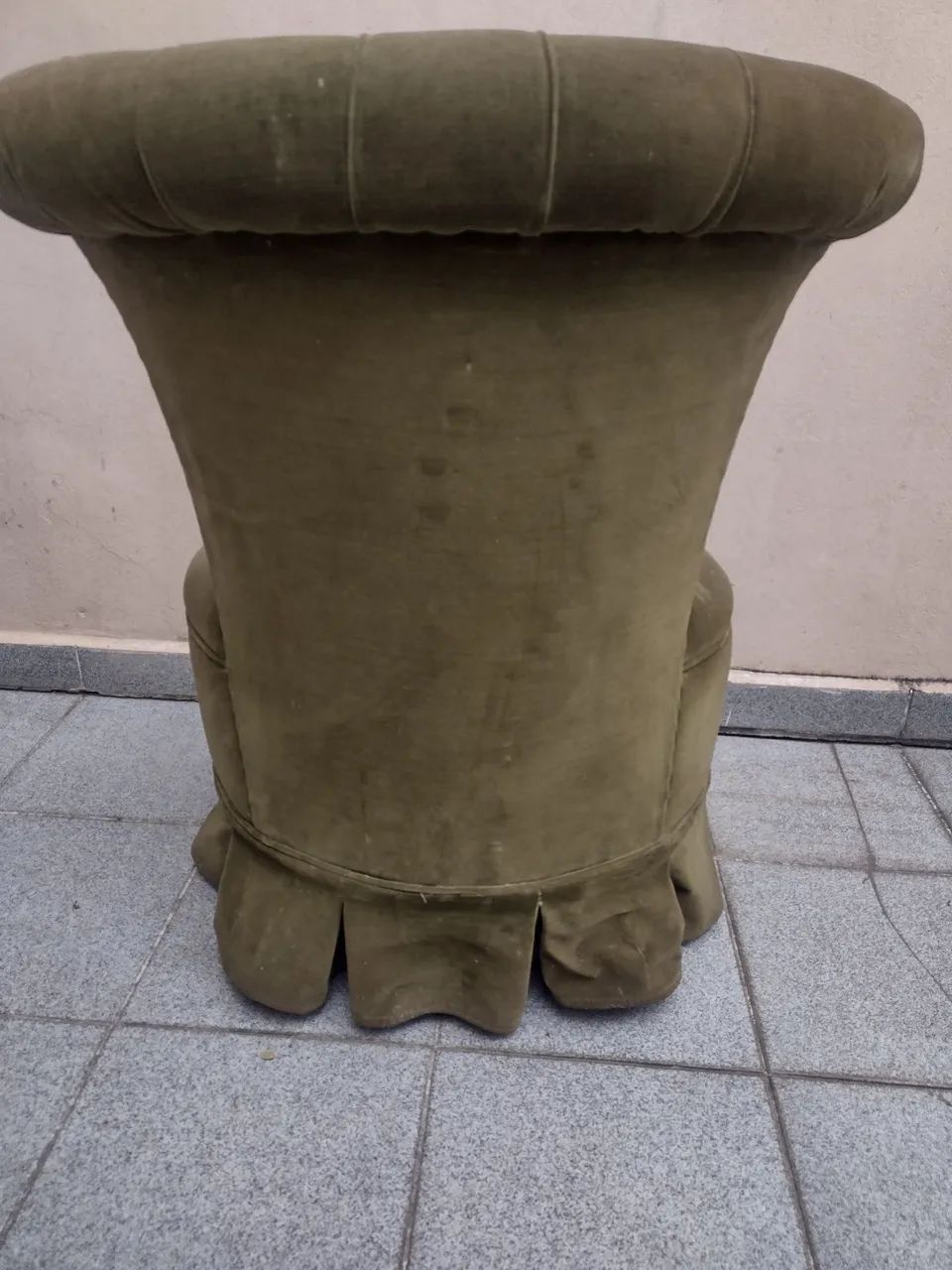 Poltrona boneca antiga década de 70 tecido aveludado  - Foto 2
