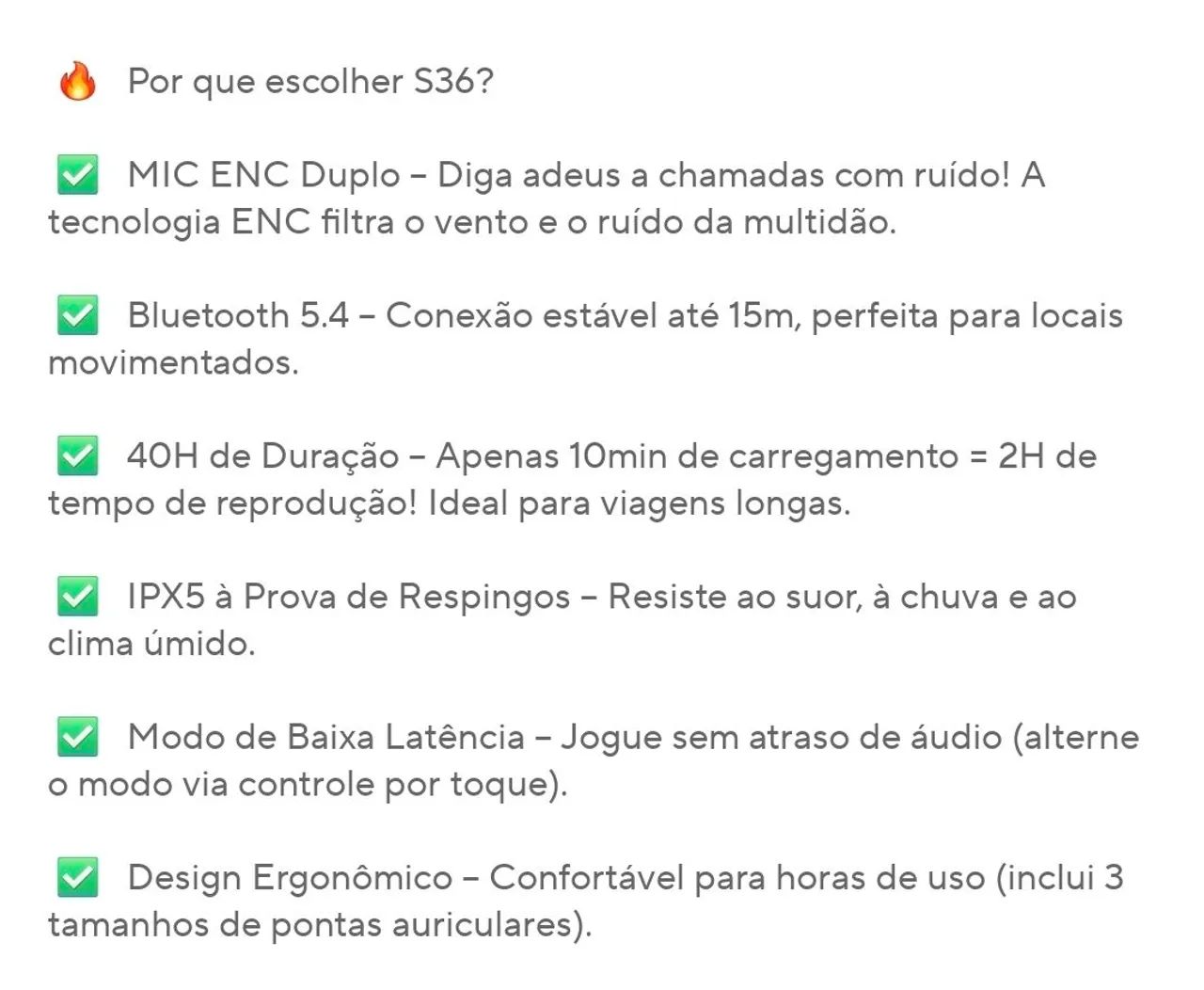 Fones de Ouvido S36 TWS - Foto 4