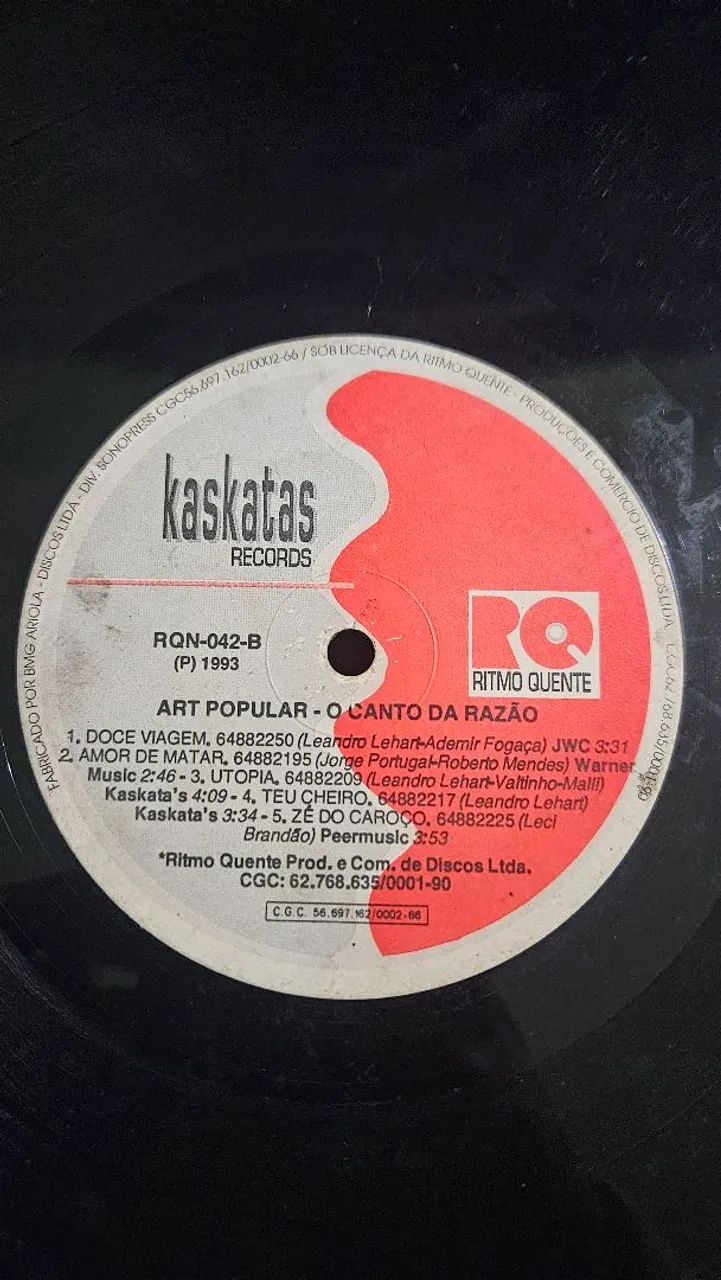 Disco Vinil - Art Popular - O Canto da Razão 1993 - Foto 4