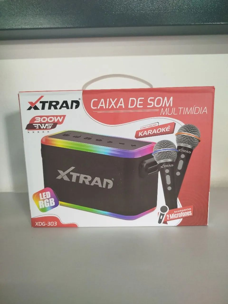 CAIXA DE SOM KARAOKE MULTIMÍDIA 300W