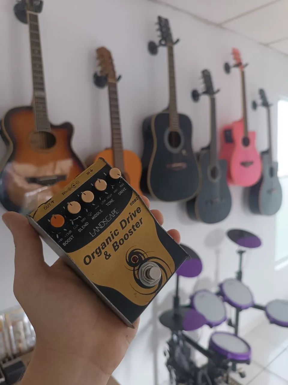 Pedal distorção guitarra 