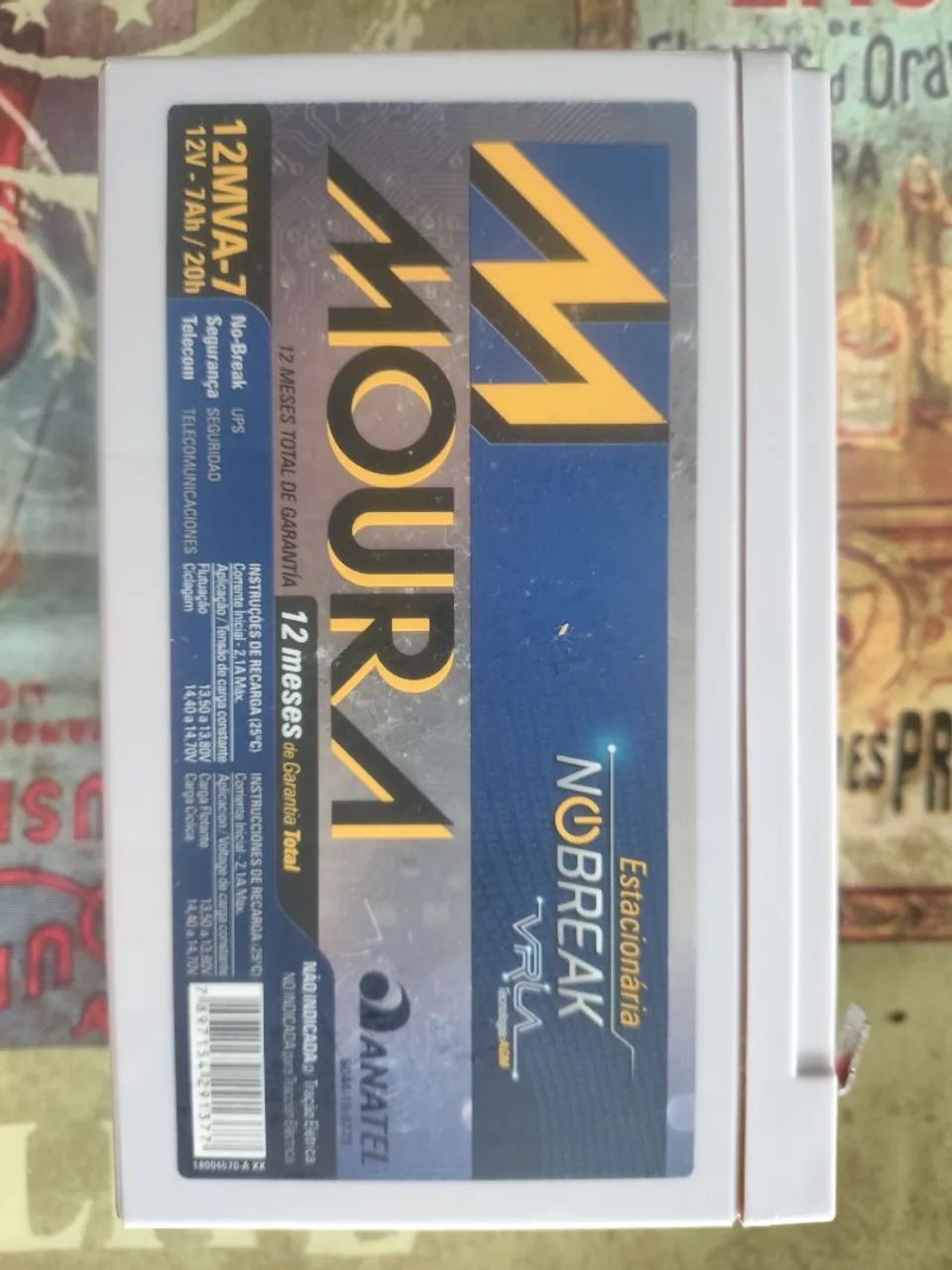 Bateria 12V 7ah Moura
