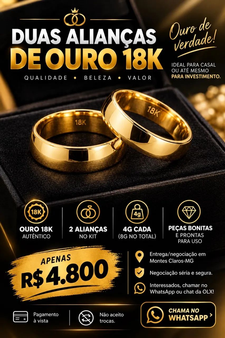 Alianças ouro 18K