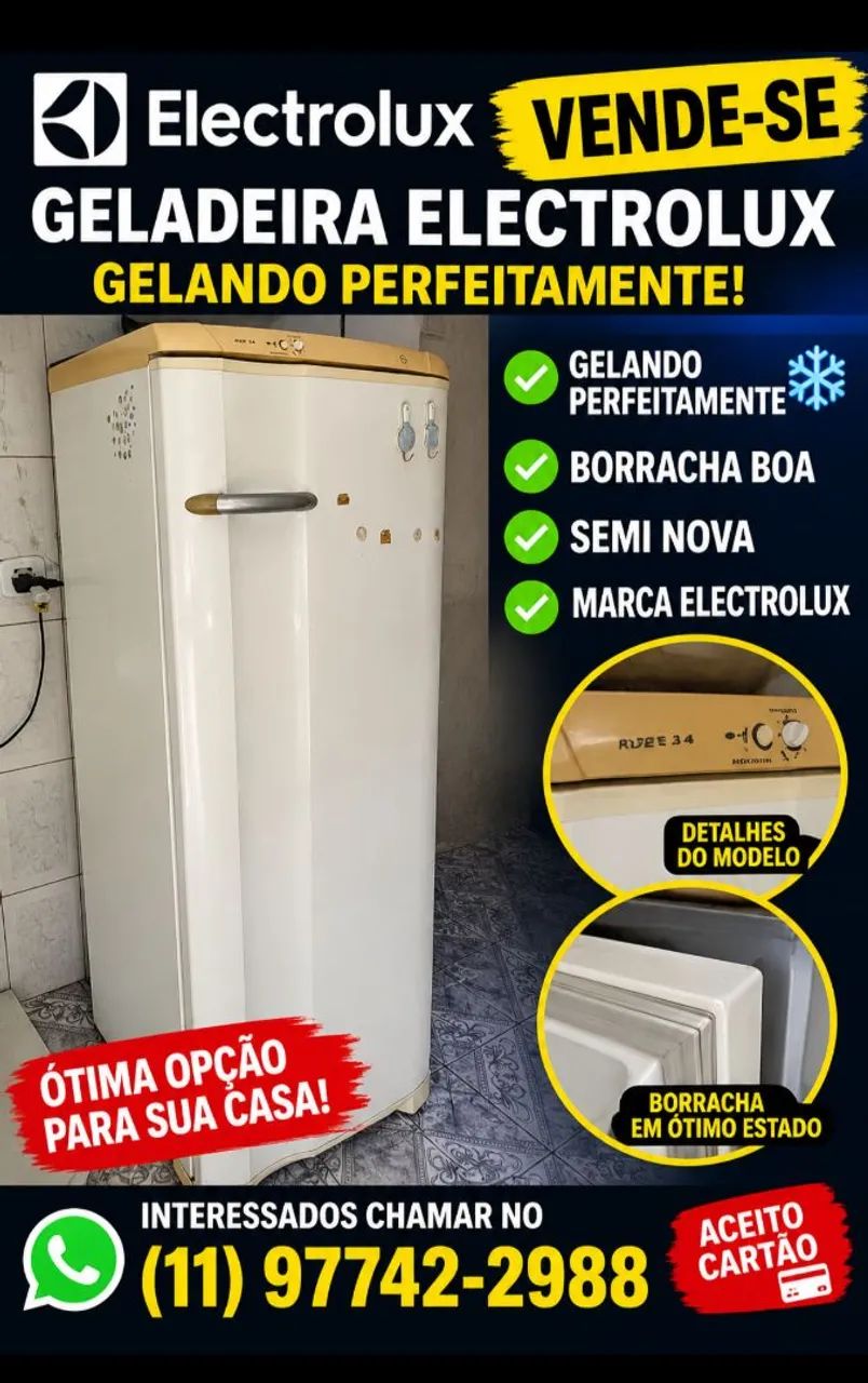 GELADEIRA ELETROLUX SEMI NOVA EM OTIMO ESTADO 