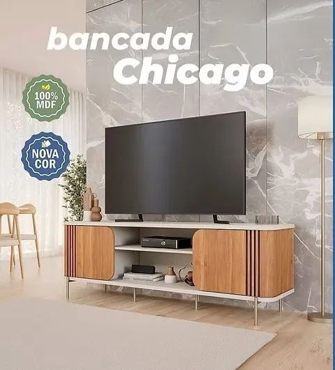 Bancada Chicago 100% MDF - Permobili - Foto 3