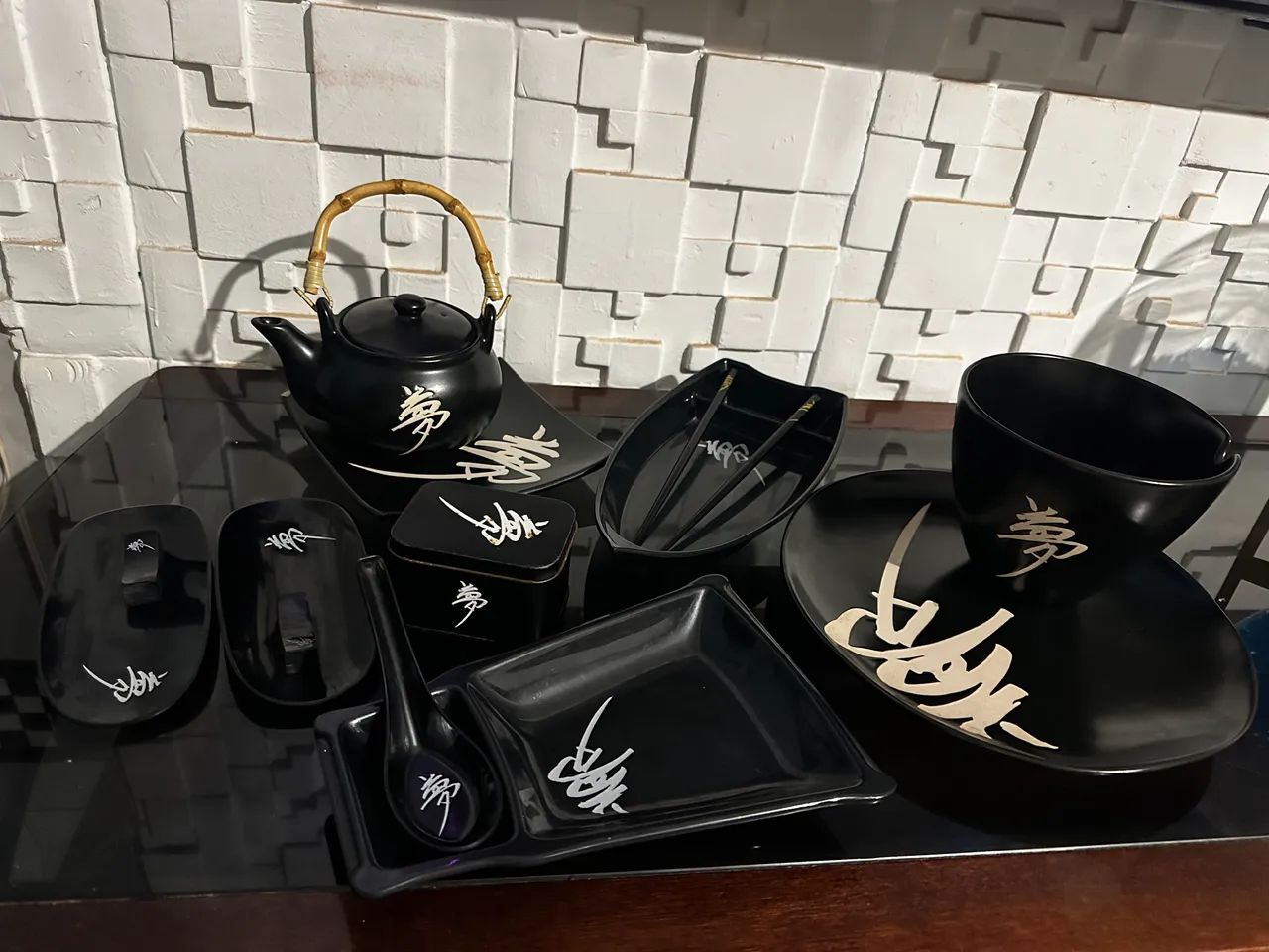 Kit Japonês de Cerâmica + FUNDIZEIRA - Utensílios Para Cozinha