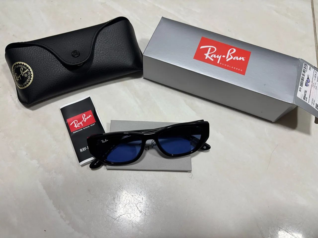 óculos de sol rayban rb4476 bio-based preto - Foto 4