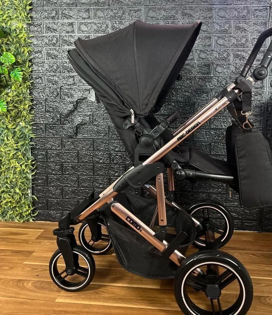 Carrinho Diamond Rose+Bebê Conforto ABC DESIGN HIGIENIZADO  - Foto 4