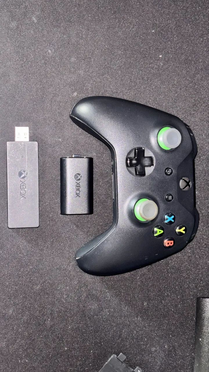 Controle Xbox One / Series S|X Original + Adaptador Sem Fio + Bateria Recarregável