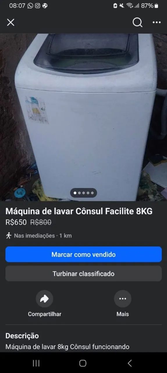 Máquina de lavar promoção 