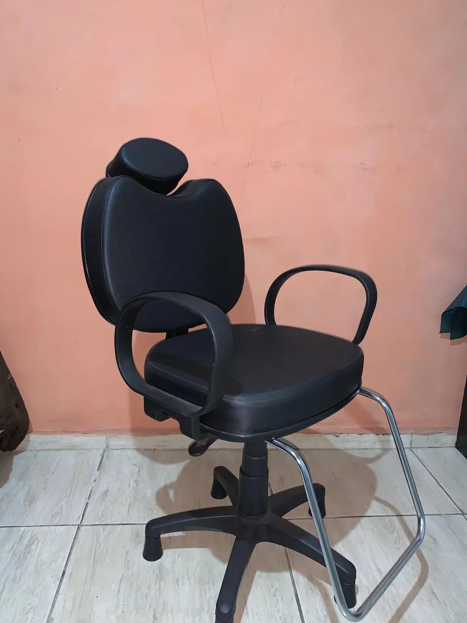 Salon Makeup Chair with Fixed Backrest