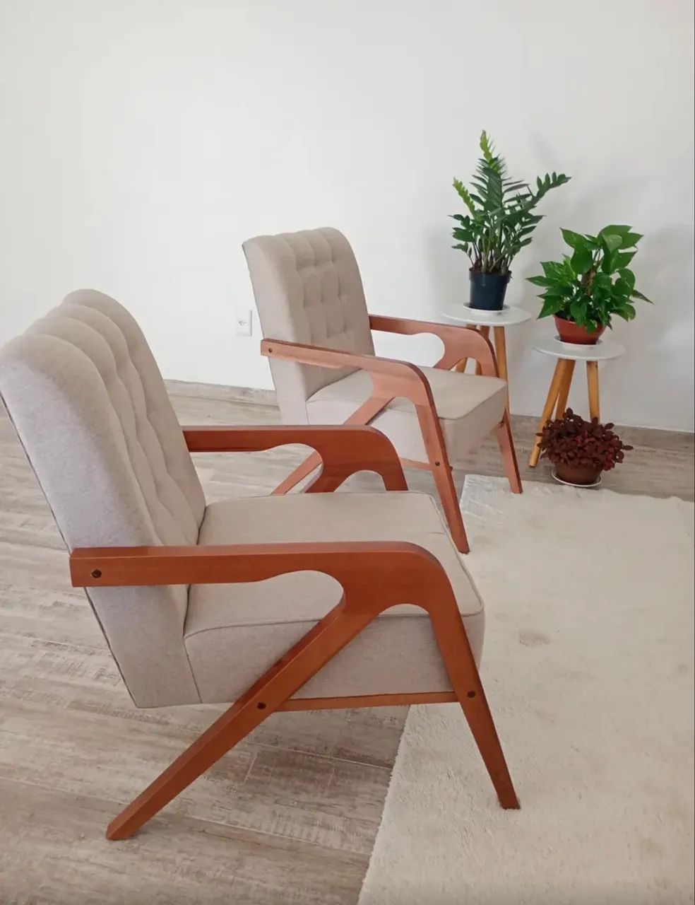 Poltrona decorativa linho Entrego