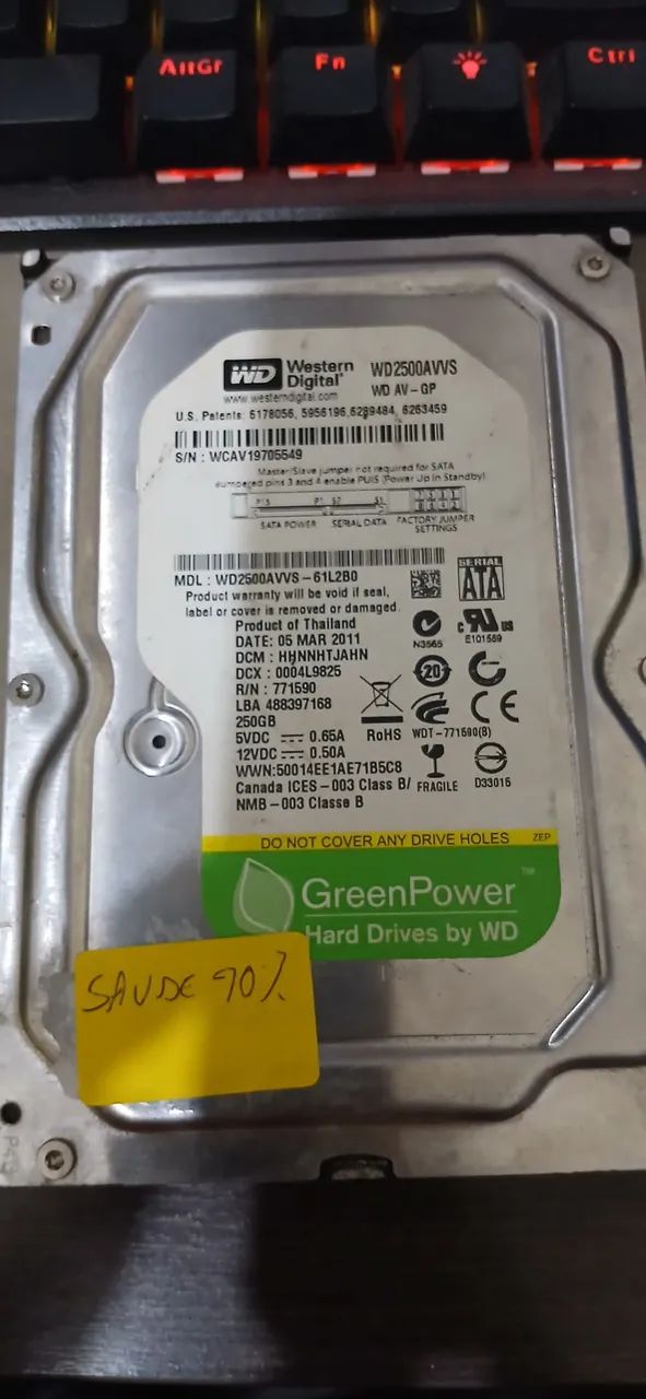 Hd desktop 250 gb 90%