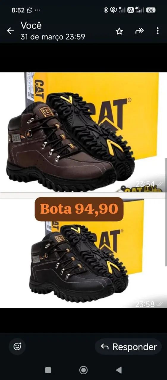 Super BOTAS fortes.confortavel e topa tudo