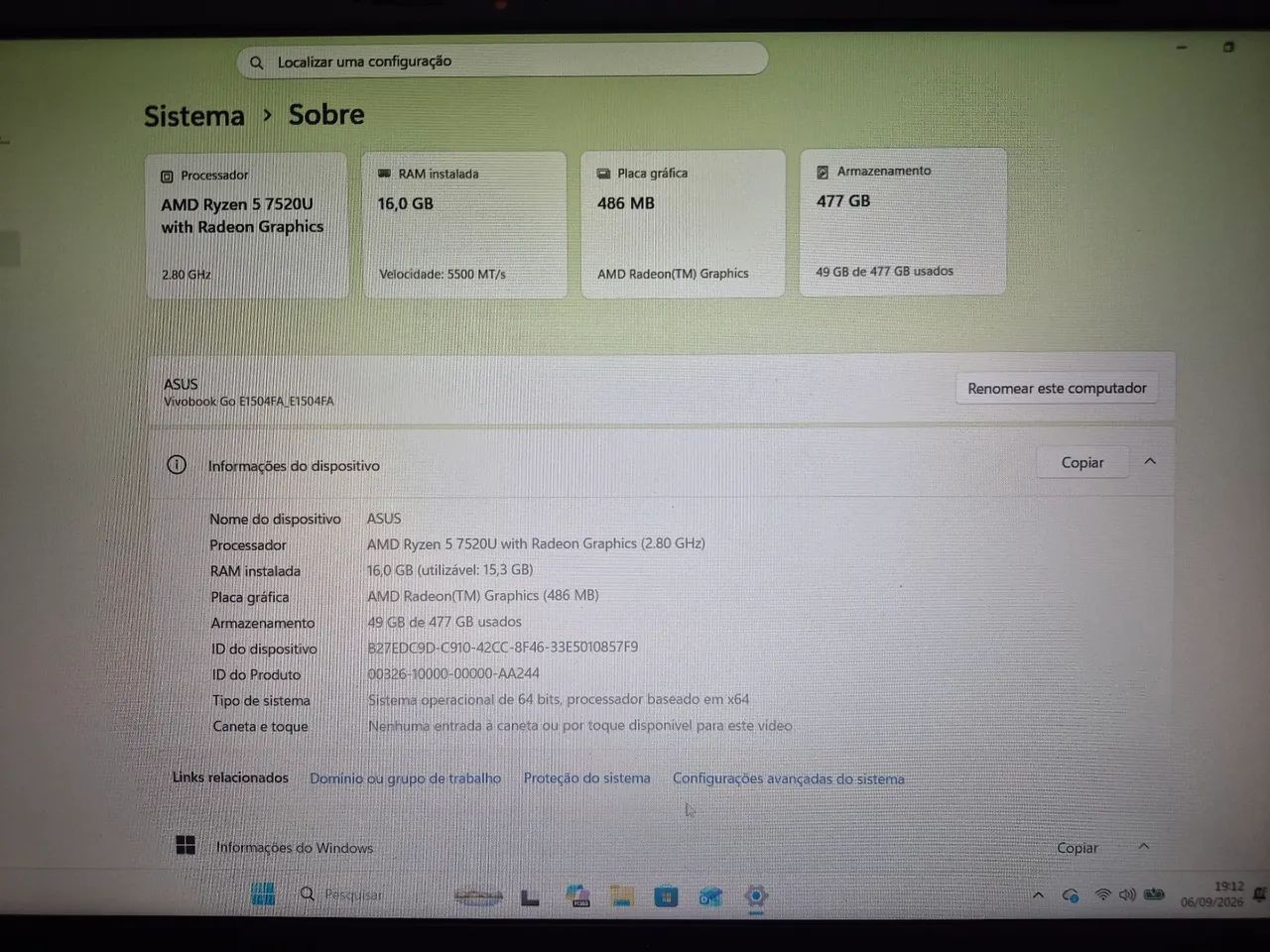Notebook ASUS, Vivobook Go 15 - Foto 4