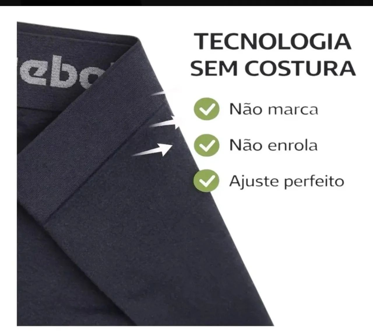 Kit 6 cuecas poliamida Reebok  - Foto 5