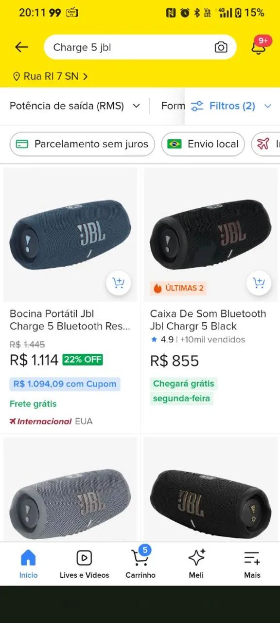 Kit JBL charge 5 original e projetor Android HD  - Foto 3