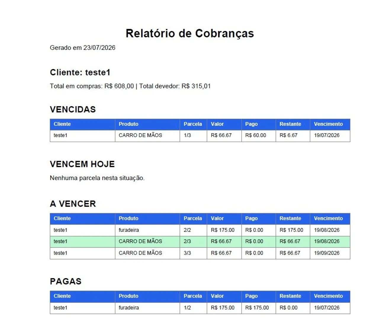 Programa para Organizar e gerenciar Clientes, vendas, parcelas e cobranças  - Foto 5