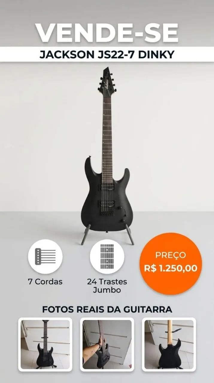 Guitarra Jackson 7 Cordas JS22-7 