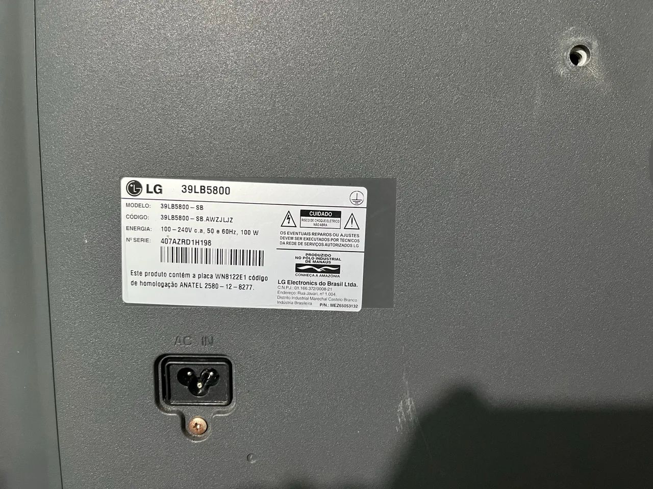 Vendo TV LG Modelo: 39LB5800 - Foto 2