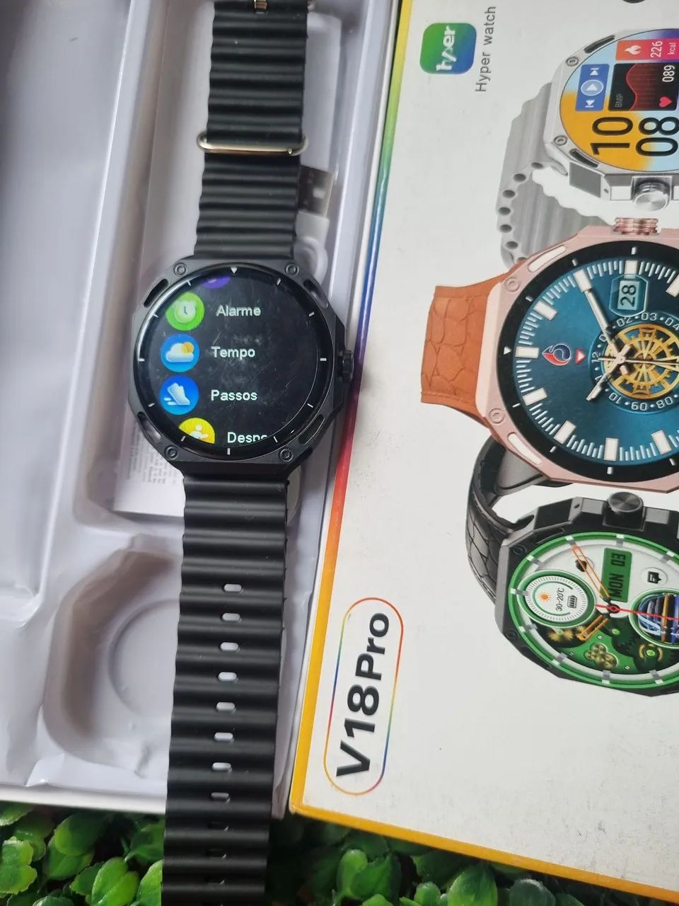 Lançamento Relógio SmartWatch v18 pro hexagonal  - Foto 4