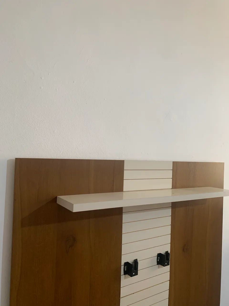 Painel de Parede em madeira MDF para Televisão com prateleiras - Foto 4
