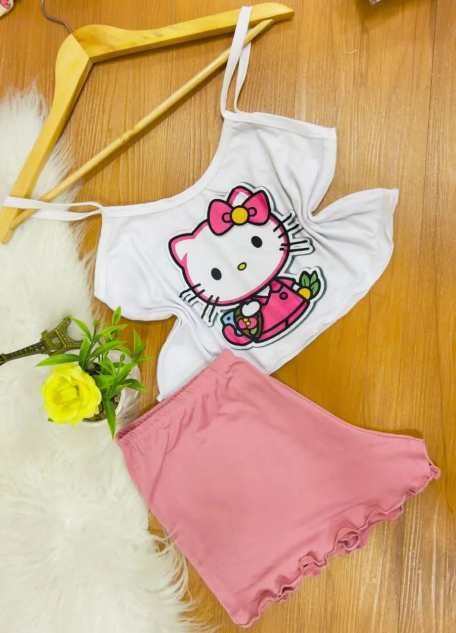 Pijamas feminino no Suede 