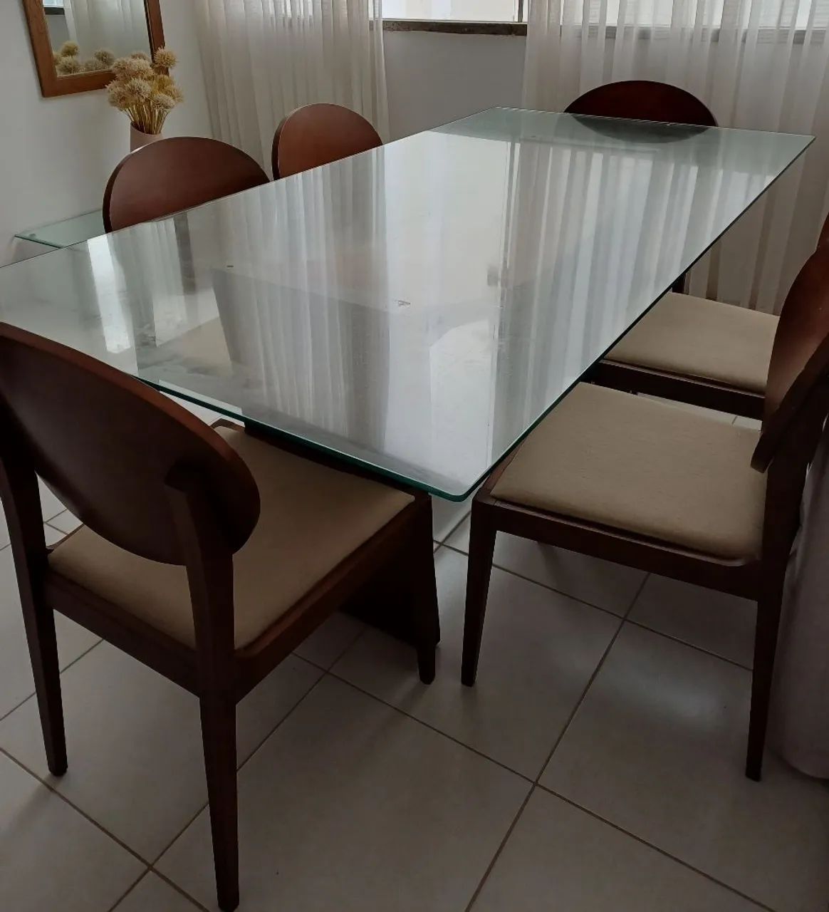 Mesa  de madeira 6 lugares  - Foto 4