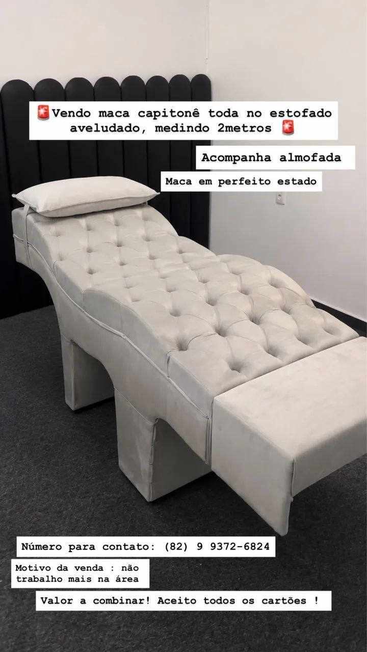 MACA CAPITONÊ AVELUDADA  - EM ESTADO DE NOVA - Foto 2