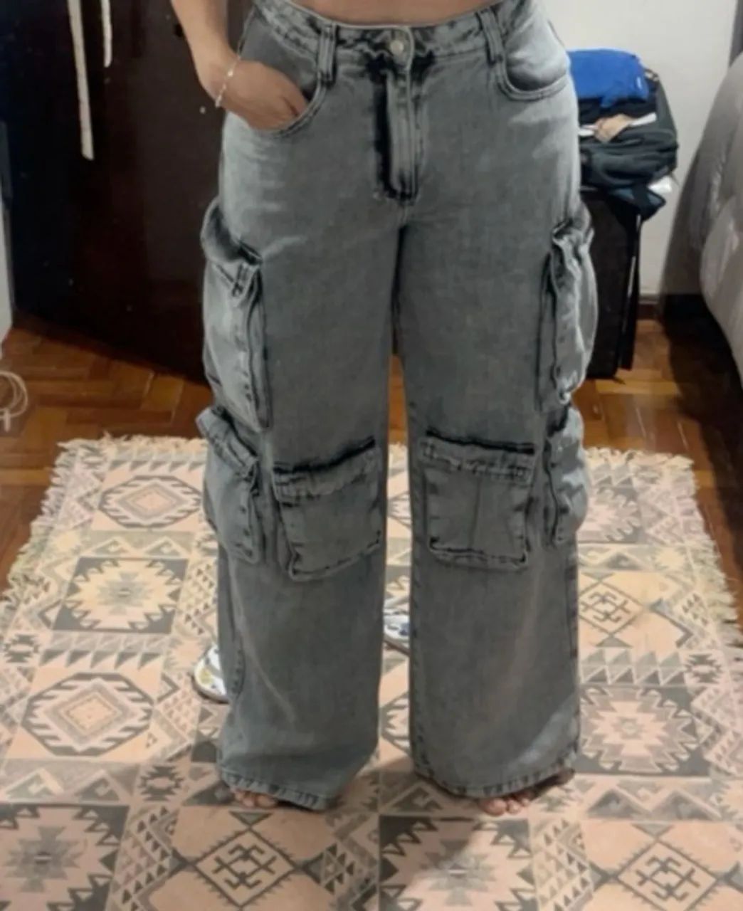 CALÇA WIDE / CARGO NOVA - Foto 4