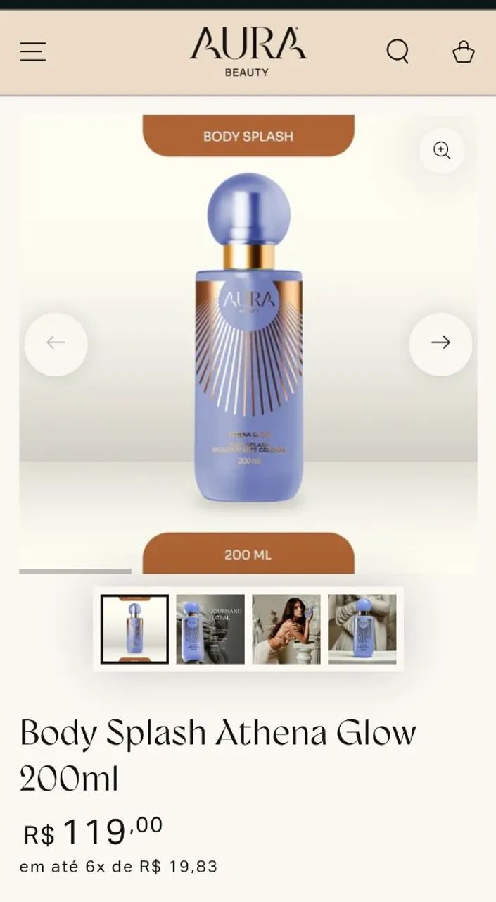 Body Splash Athena Glow 200ml - Jade Picon - Foto 4