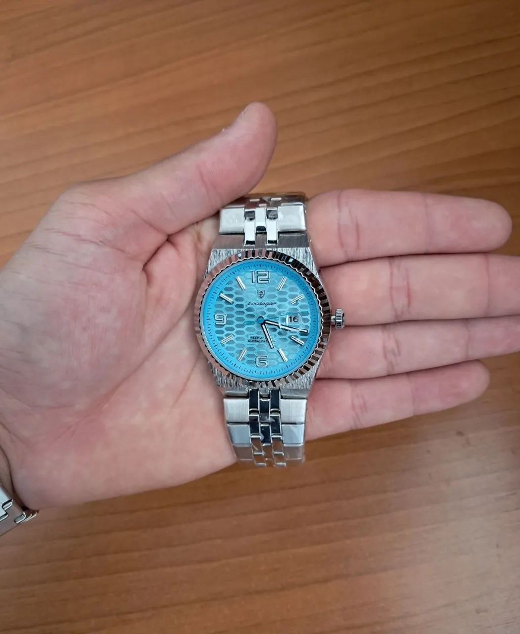 Relógio masculino Poedagar 839 fundo azul