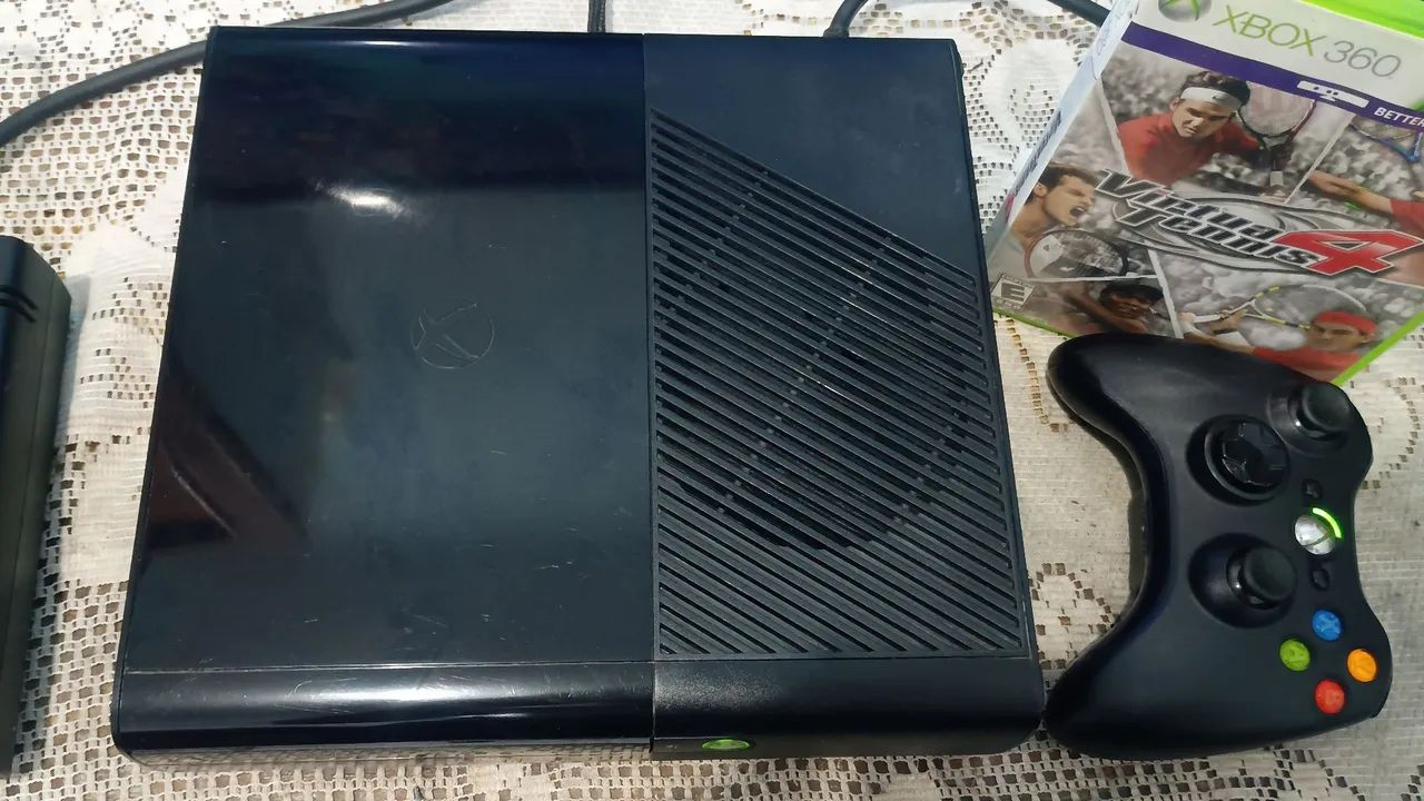 Xbox 360 Super Slim Bloqueado Completo Modelo E - Foto 3