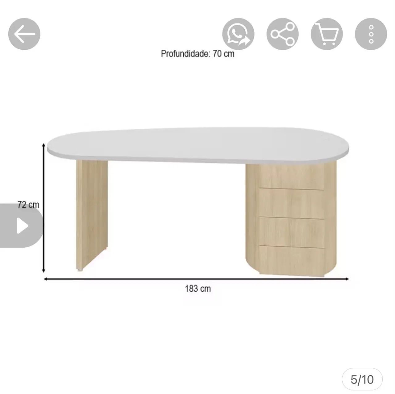 Mesa orgânica nova com nota fiscal  - Foto 2