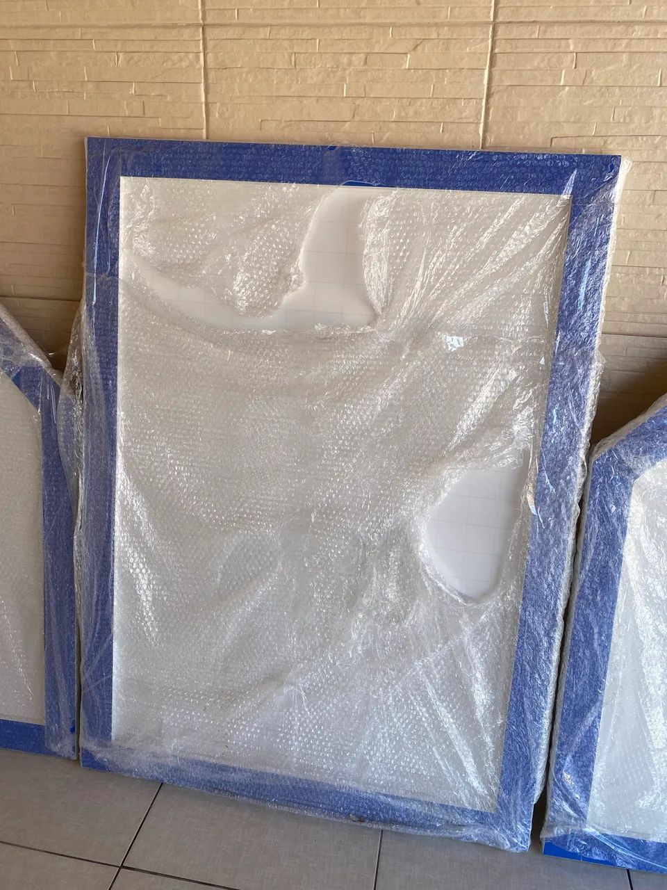 Quadro branco com bordas azul quadrado - Foto 2