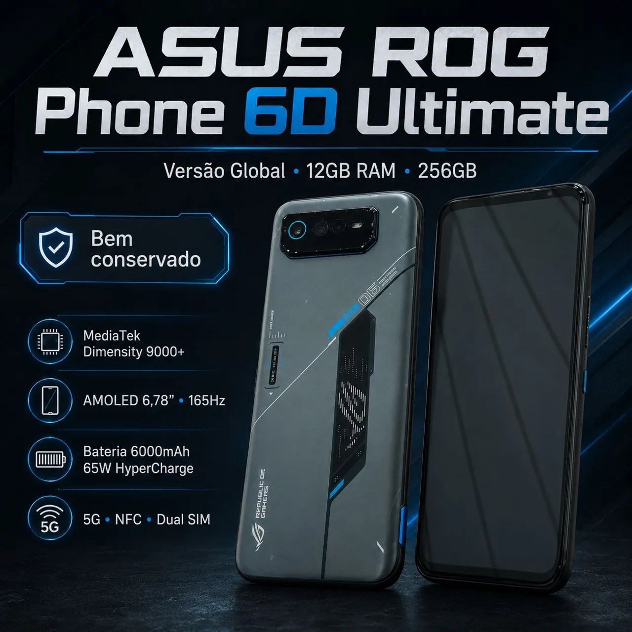 ASUS ROG Phone 6D Ultimate Global 12GB RAM 256GB 5G