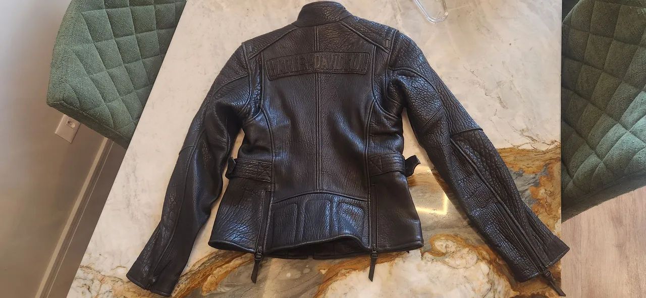 Harley Davidson Jaqueta de couro feminina  - Foto 2
