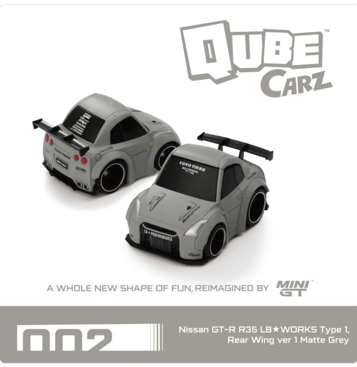 MINI GT Tooned Qube Carz 002 Nissan GT-R R35 (Lacrada) - Hobbies e