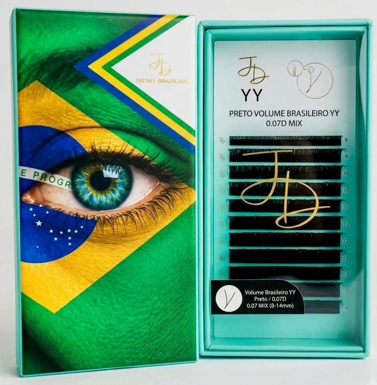  JD LASHES YY 0.07D Volume Brasileiro - Foto 2