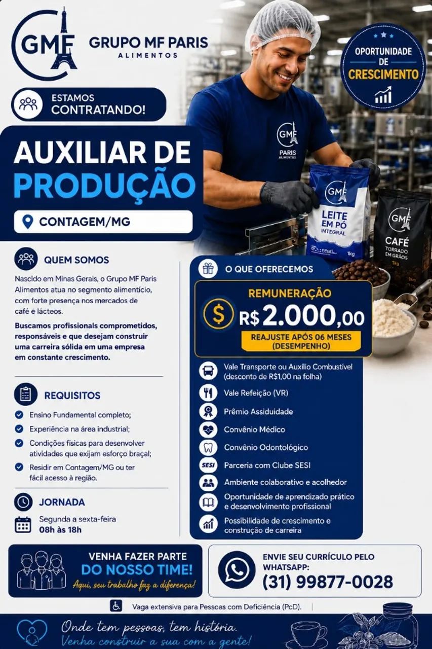 Auxiliar de Produção Industrial