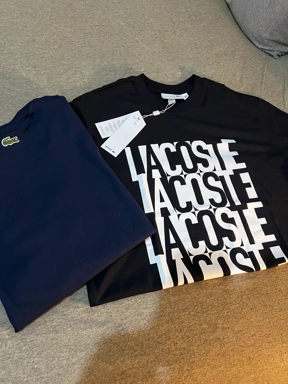 camiseta da lacoste preta
