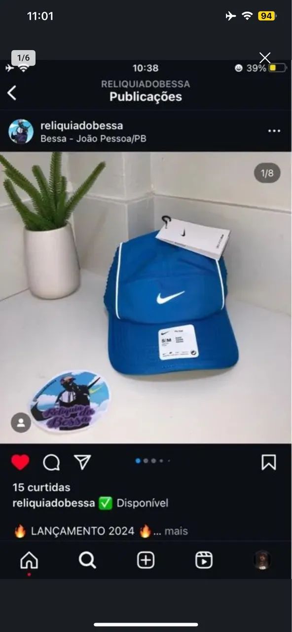 BONÉ NIKE FLY CAP AZUL ORIGINAL ELETRIC