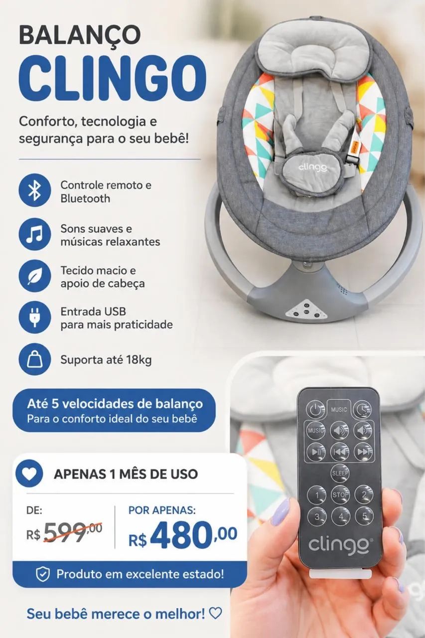 Cadeira de Balanço Bebê 