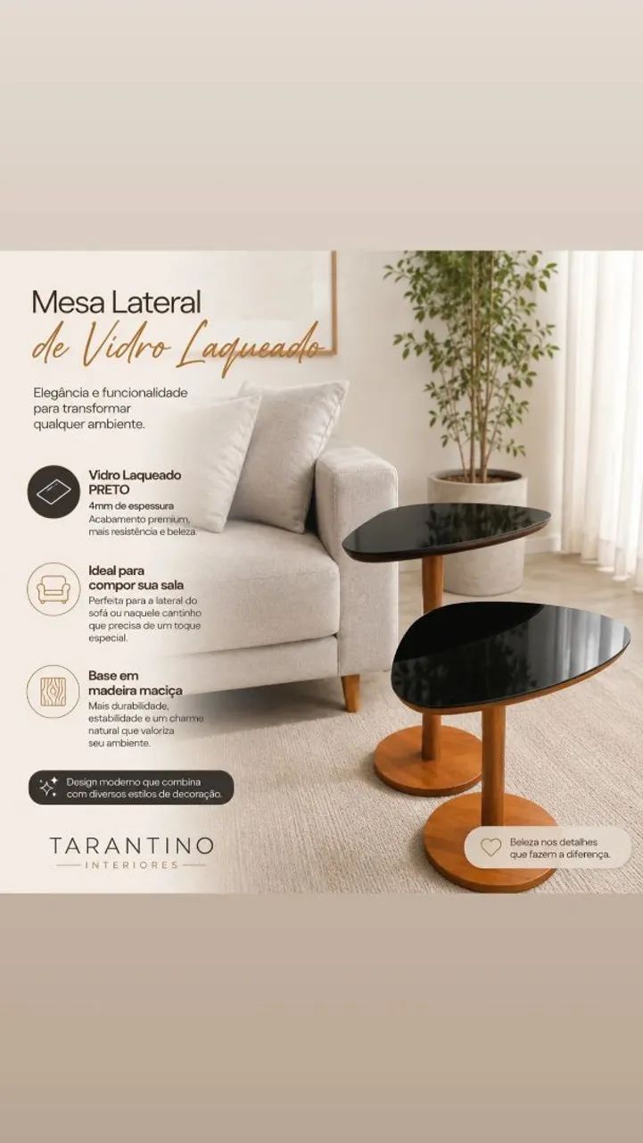 Mesa lateral modelo orgânica  - Foto 5